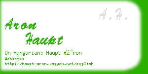 aron haupt business card